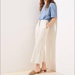 NWT Loft Riviera Khaki Wide Leg High Rise Pants